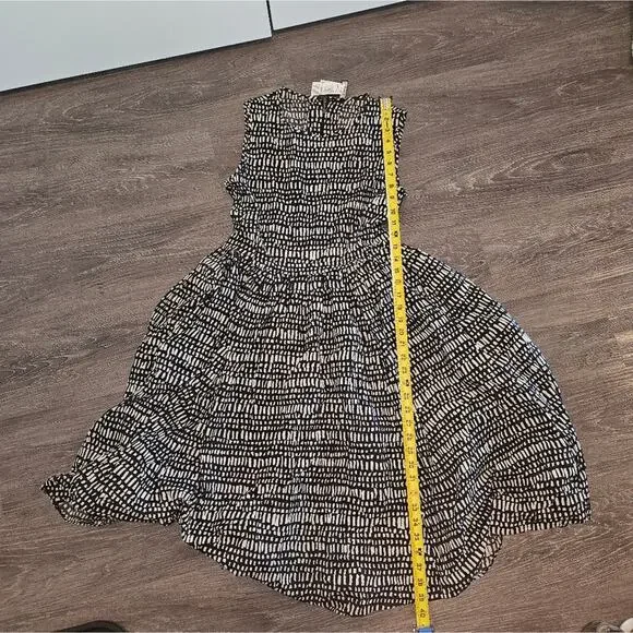 Max Mara A-Line Printed Midi Length Dress Black - Picture 8 of 8